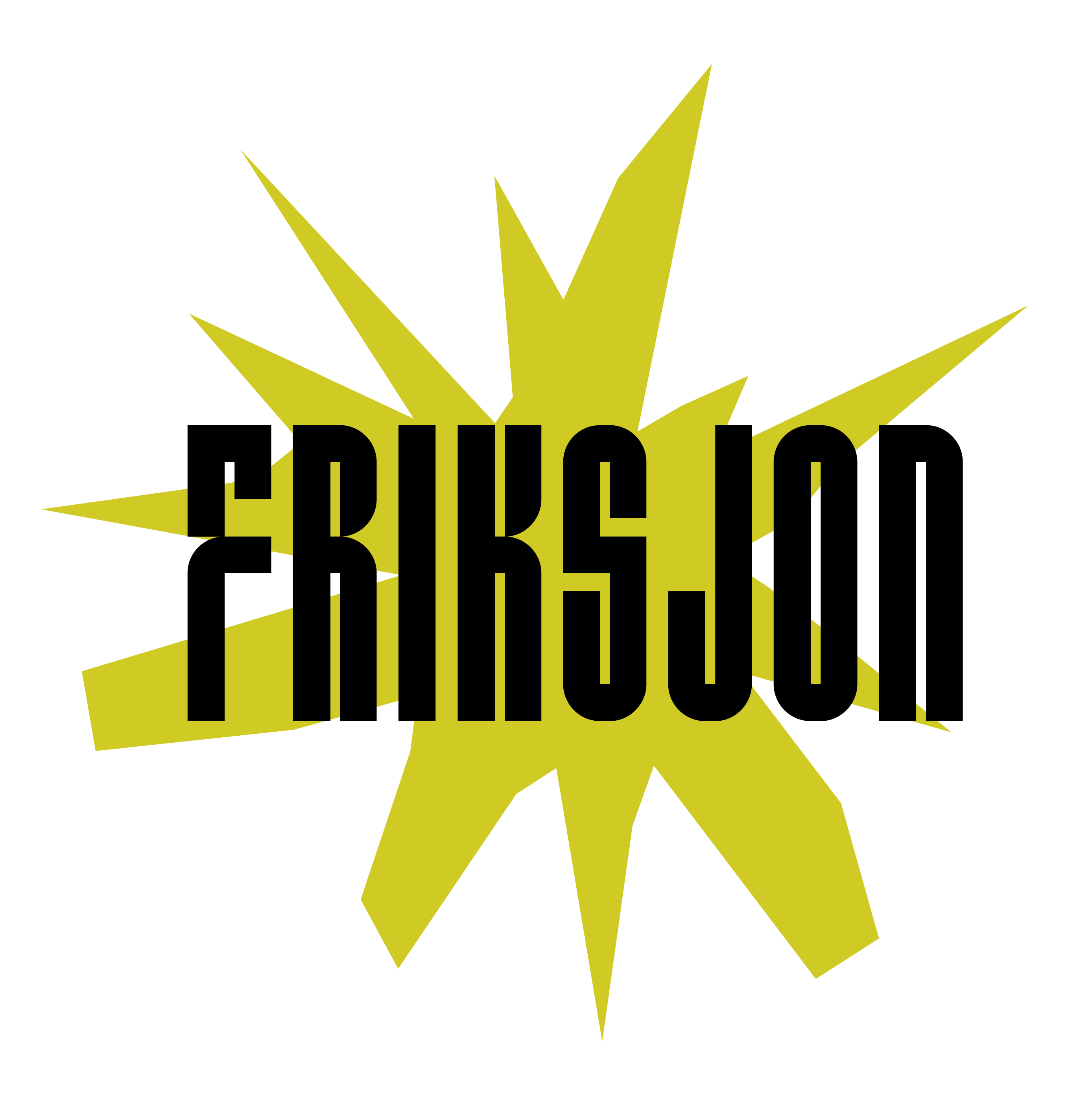 Logo med energisk formelement bak