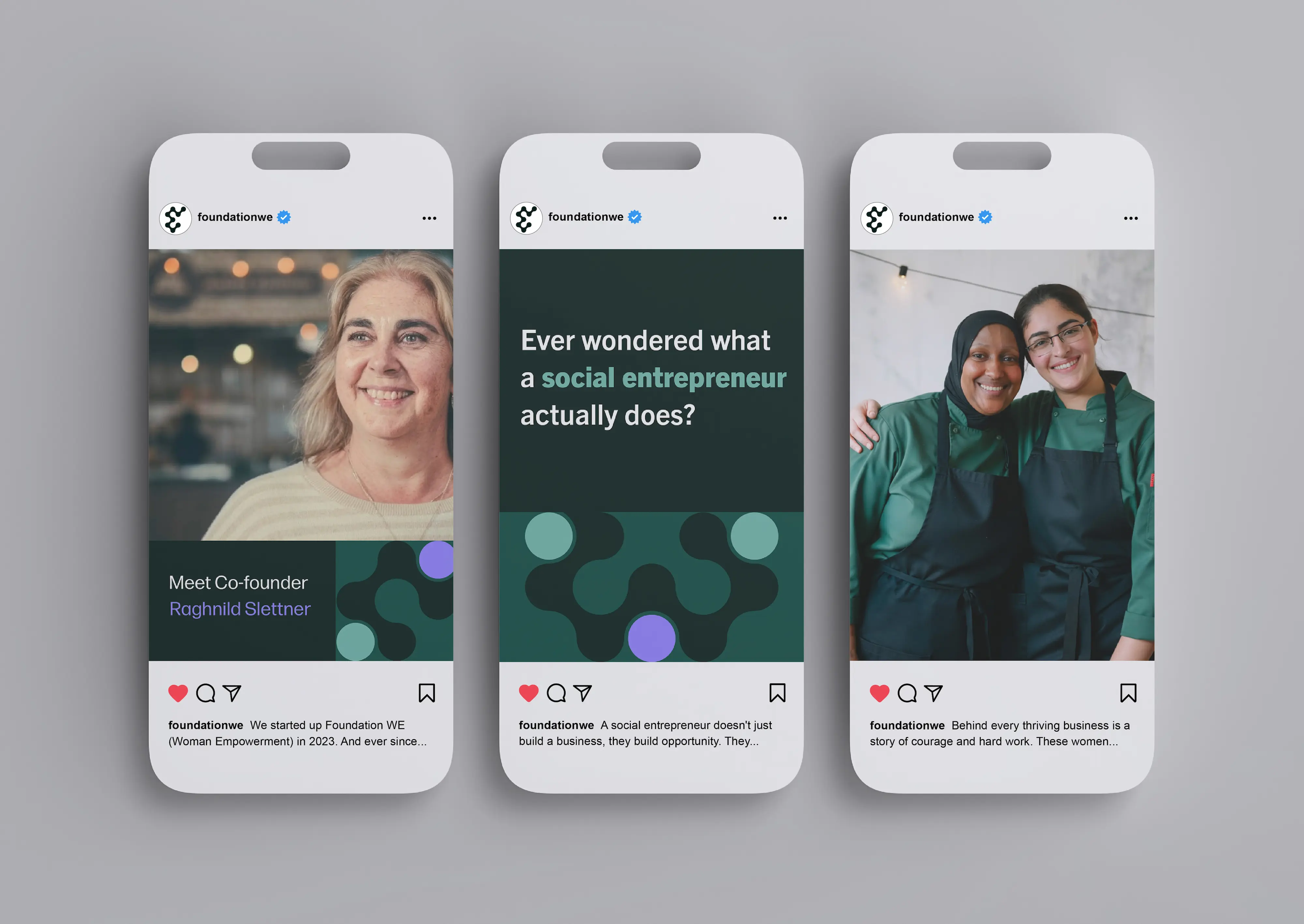 Instagram-innlegg for Stiftelsen WE